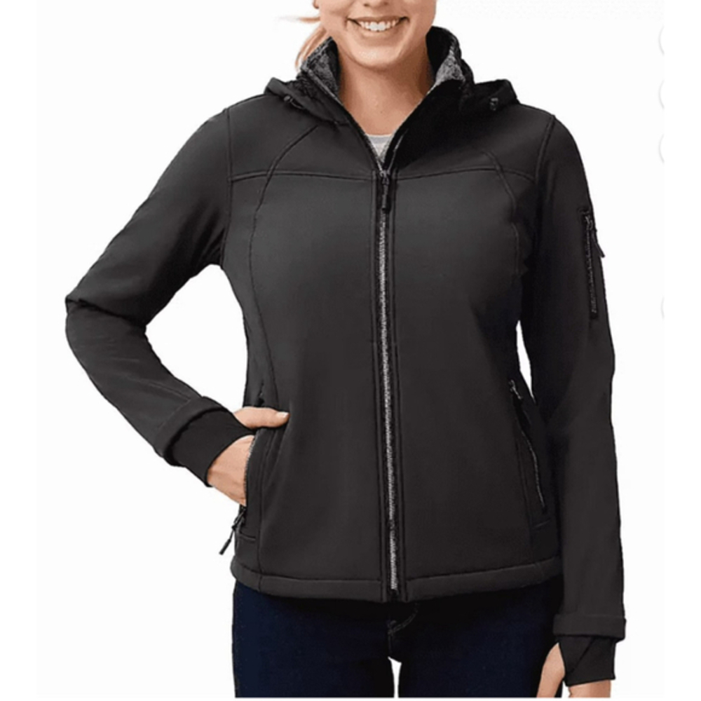 Free Country Lightweight Cinched Back Jacket with Fleece Lining and Thumb Holes